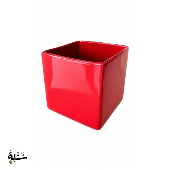 قوار سيراميك أحمر مربعة